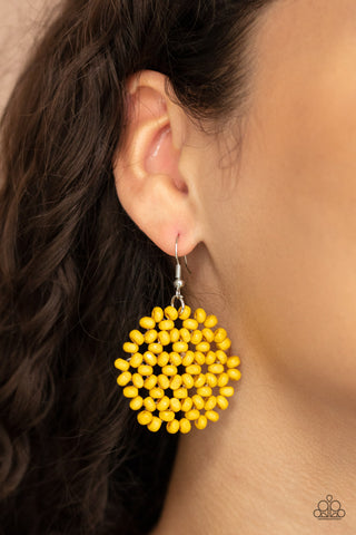 Summer Escapade - Yellow earrings Paparazzi