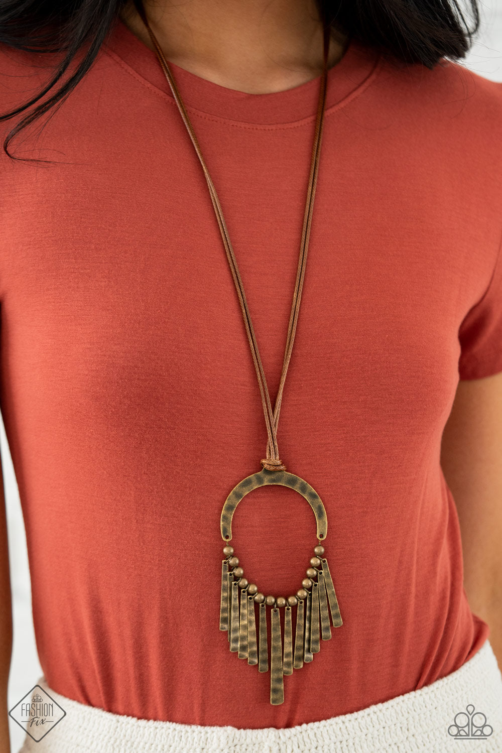 You Wouldnt FLARE! brass necklace Paparazzi