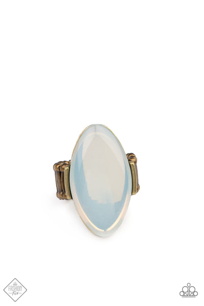 Opal Odyssey white iridescent ring Paparazzi