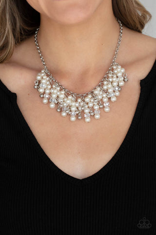 Champagne Dreams - White pearl necklace Paparazzi Accessories