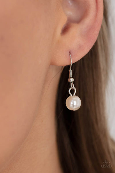Champagne Dreams - White pearl necklace Paparazzi Accessories