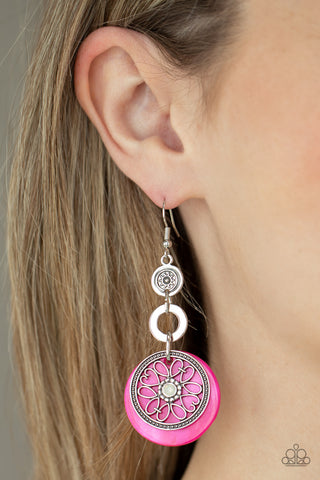 Royal Marina - Pink earrings Paparazzi