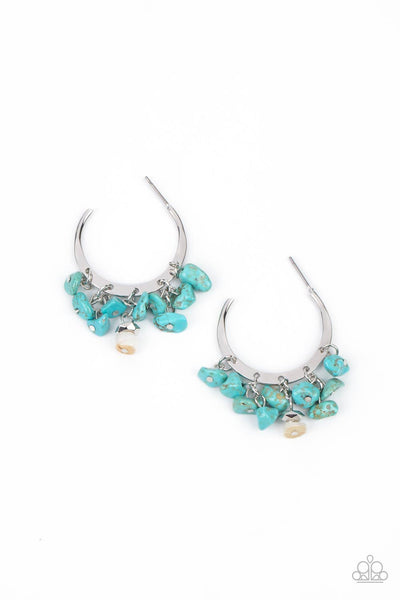 Gorgeously Grounding - Blue earrings Paparazzi Accessories