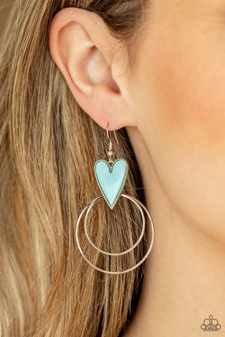 Happily Ever Hearts - Blue earrings Paparazzi
