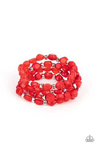 Nice GLOWING! - Red bracelet Paparazzi Accessories