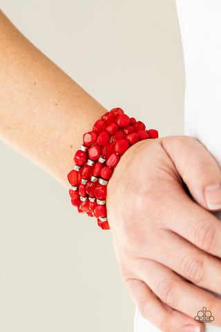 Nice GLOWING! - Red bracelet Paparazzi Accessories