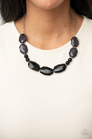 Melrose Melody - Black necklace Paparazzi Accessories