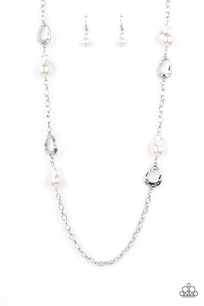 Rustic Refinery - White pearl necklace Paparazzi