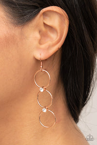 Refined Society - Copper earrings Paparazzi