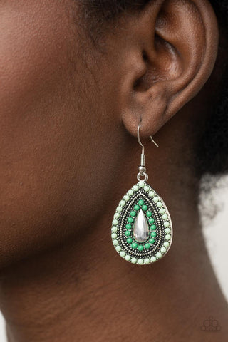 Beaded Bonanza - Green  earrings Paparazzi