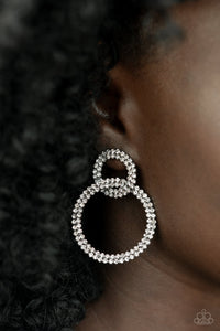 Intensely Icy - Black earrings Paparazzi Accessories