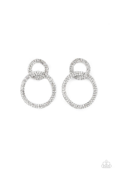 Intensely Icy - White earrings Paparazzi Accessories