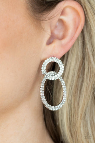 Intensely Icy - White earrings Paparazzi Accessories