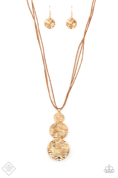 Circulating Shimmer - Gold necklace Paparazzi