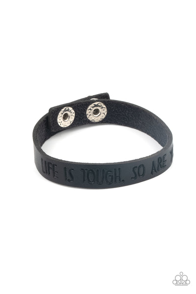 Life is Tough - Black bracelet Paparazzi Accessories