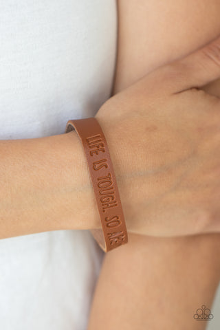 Life is Tough - Brown bracelet Paparazzi Accessories