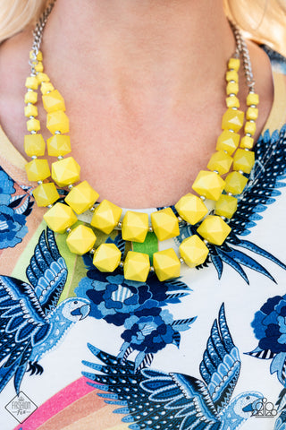 Summer Excursion yellow necklace Paparazzi