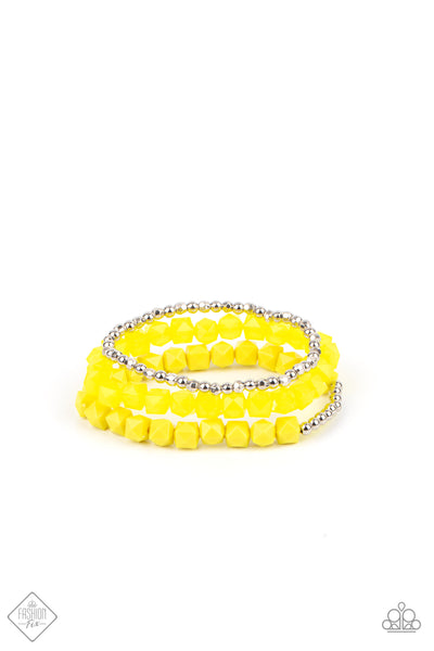 Vacay Vagabond - Yellow bracelet Paparazzi