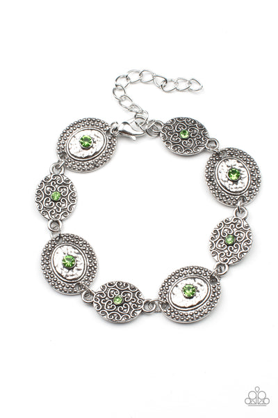 Secret Garden Glamour - Green bracelet Paparazzi