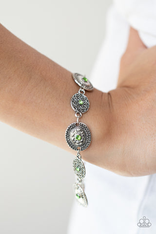 Secret Garden Glamour - Green bracelet Paparazzi