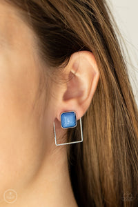 FLAIR and Square - Blue earrings Paparazzi