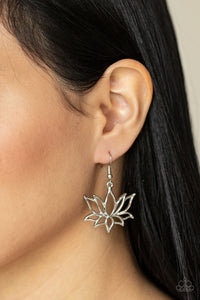 Lotus Ponds - Silver earrings Paparazzi Accessories