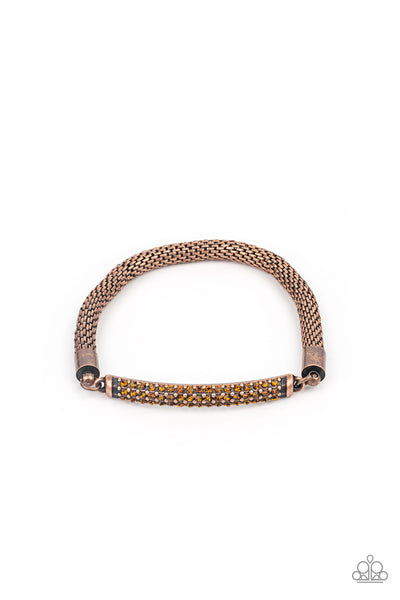 Fearlessly Unfiltered - Copper bracelet Paparazzi Accessories