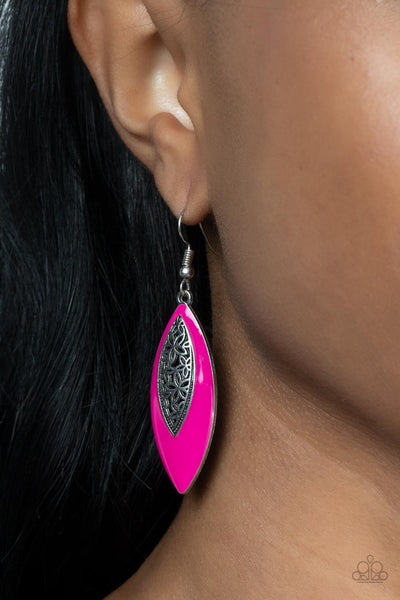 Venetian Vanity - Pink earrings Paparazzi Accessories