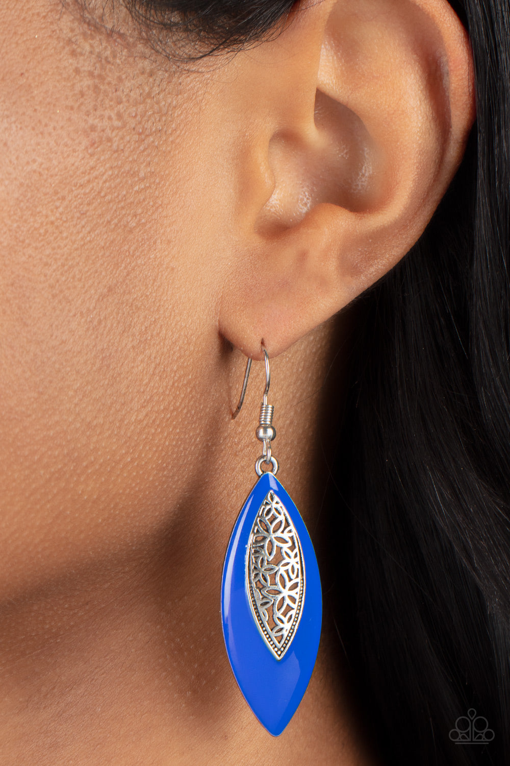 Venetian Vanity - Blue earrings Paparazzi