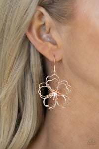 Petal Power - Rose Gold earrings Paparazzi Accessories