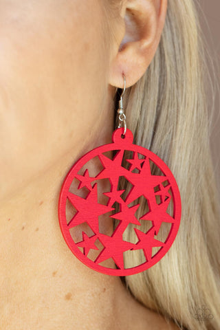 Cosmic Paradise - Red earrings Paparazzi Accessories