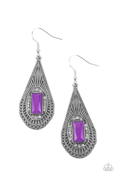 Deco Dreaming - Purple earrings Paparazzi