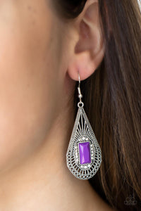 Deco Dreaming - Purple earrings Paparazzi