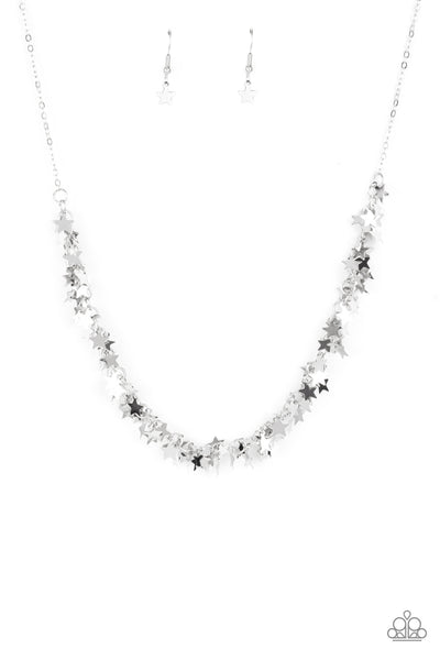 Starry Anthem - Silver necklace Paparazzi Accessories