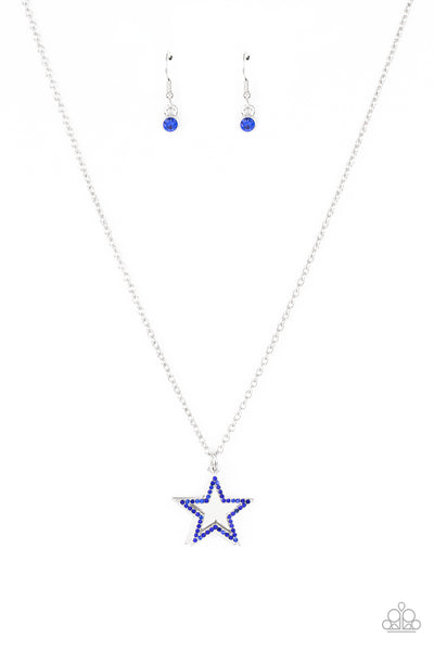 American Anthem - Blue necklace Paparazzi Accessories