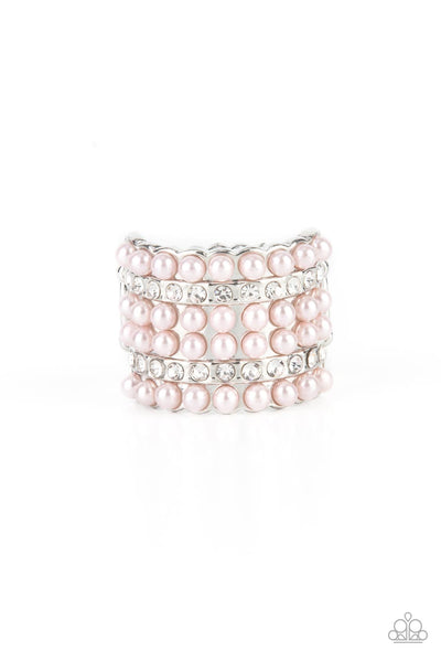 Verified Vintage - Pink pearl ring Paparazzi Accessories