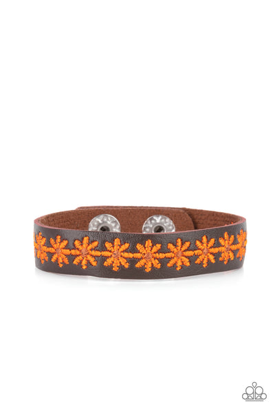 Wildflower Wayfarer - Orange bracelet Paparazzi Accessories