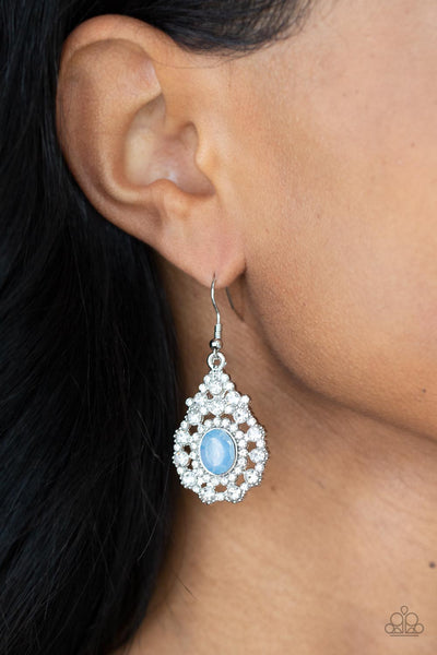 Celestial Charmer - Blue opalescent earrings Paparazzi Accessories
