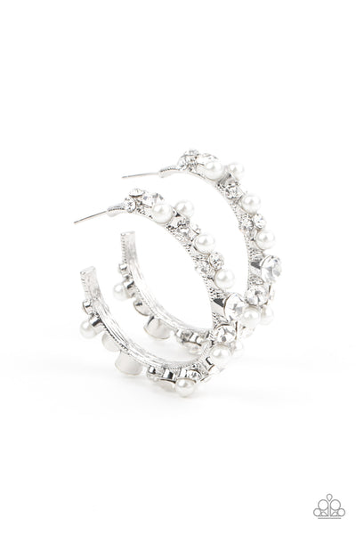 Let There Be SOCIALITE - White pearl earrings Paparazzi Accessories