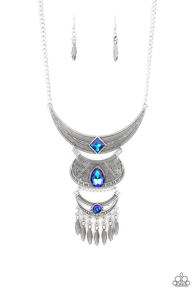 Lunar Enchantment - Blue necklace Paparazzi
