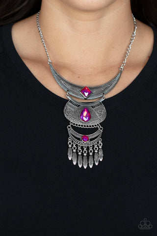 Lunar Enchantment - Pink necklace Paparazzi Accessories