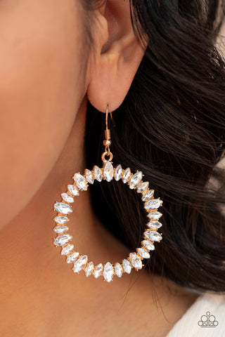 Glowing Reviews - Gold  earrings Paparazzi