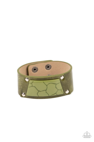 Geo Glamper - Green bracelet Paparazzi Accessories