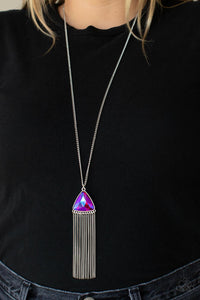 Proudly Prismatic - Pink UV shimmer necklace Paparazzi Accessories