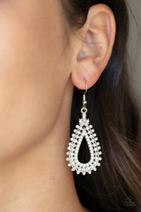 The Works - Multi rhinestone earrings Paparazzi Accessories