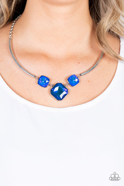 Divine IRIDESCENCE - Blue necklace Paparazzi Accessories