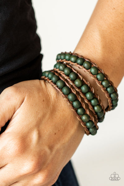Pine Paradise - Green bracelet Paparazzi Accessories