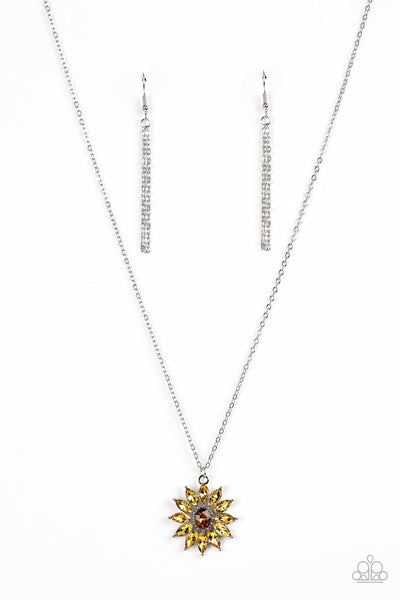 Formal Florals - Yellow  necklace Paparazzi Accessories
