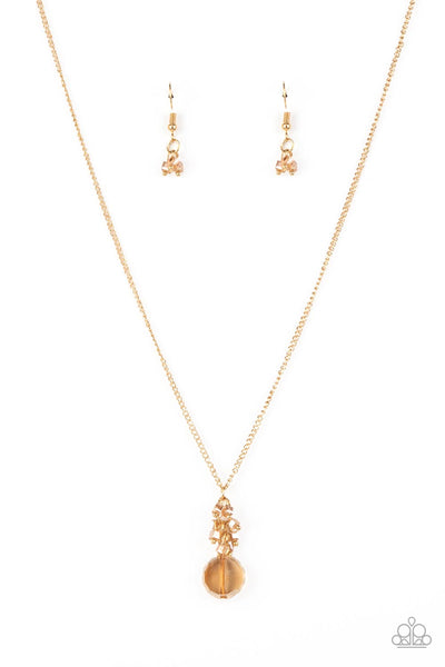 Clustered Candescence - Gold necklace Paparazzi Accessories