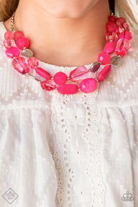 Oceanic Opulence - Pink necklace Paparazzi